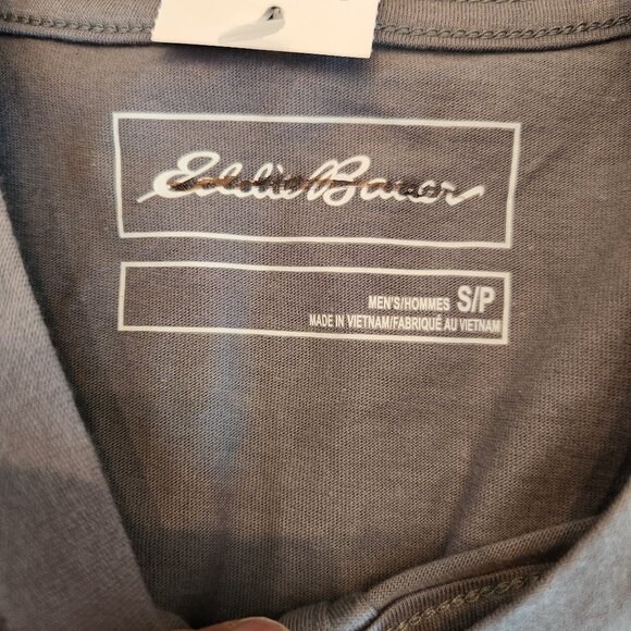 Eddie Bauer Gray‎ Short Sleeve Henley – Men's Small New - Picture 5 of 7